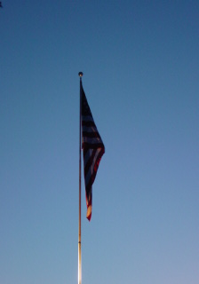 American Flag at the Cascades